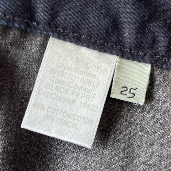 RAG & BONE Black Denim Mini Shorts Grunge Festival Raw Hem - Size 25 - Picture 10 of 13